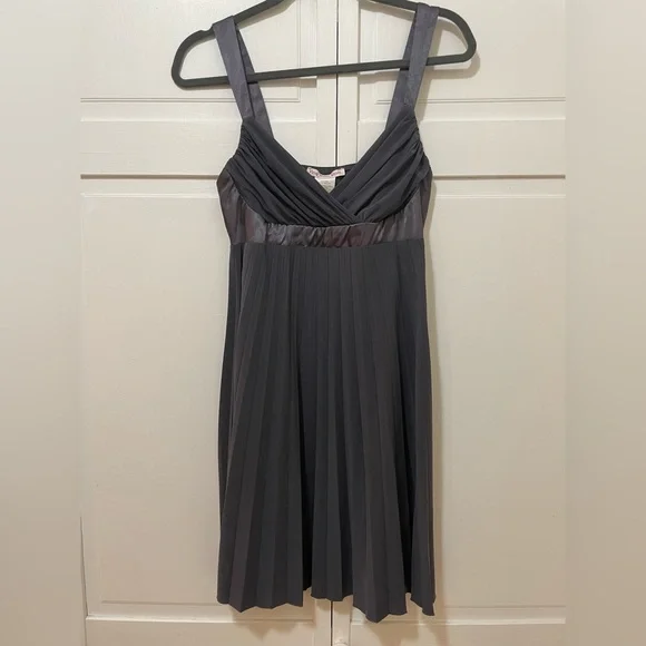 Wishes Wishes Wishes Dresses | Y2k 13 Going On 30 Vibe Pleated Minidress | Color: Gray | Size: L | Katiluv312'S Closet
